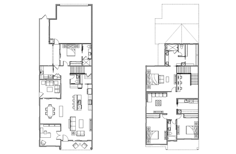 3 Bed - 2.5 Bath |2,265 sq.ft. 5 - Plex Townhomes